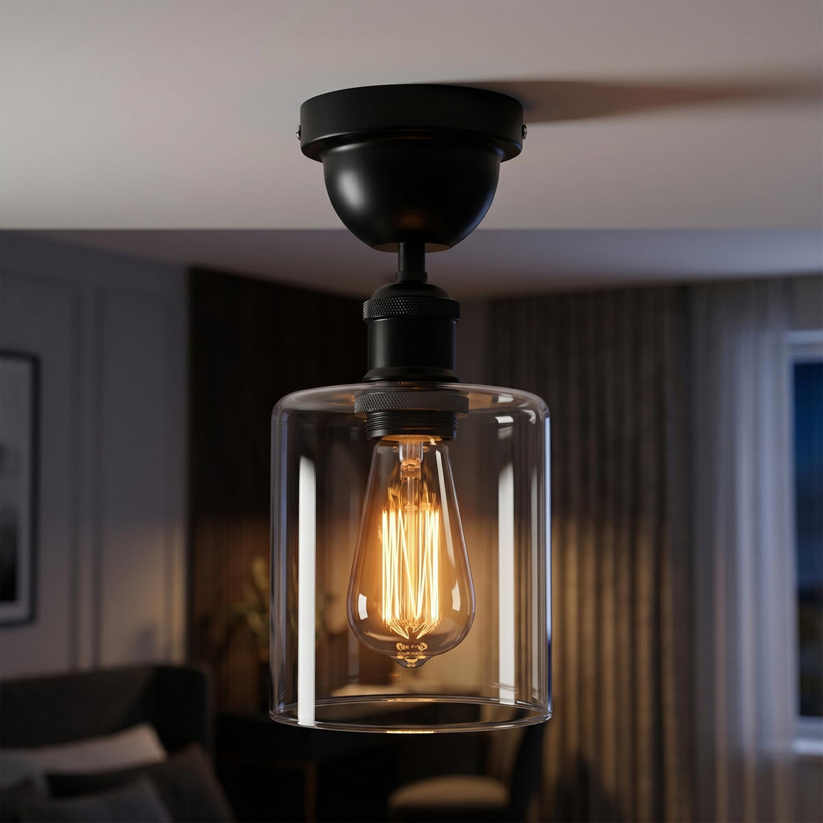 2Pack Glass Lamp Shade E27 Easy Fit Ceiling Pendant~4111