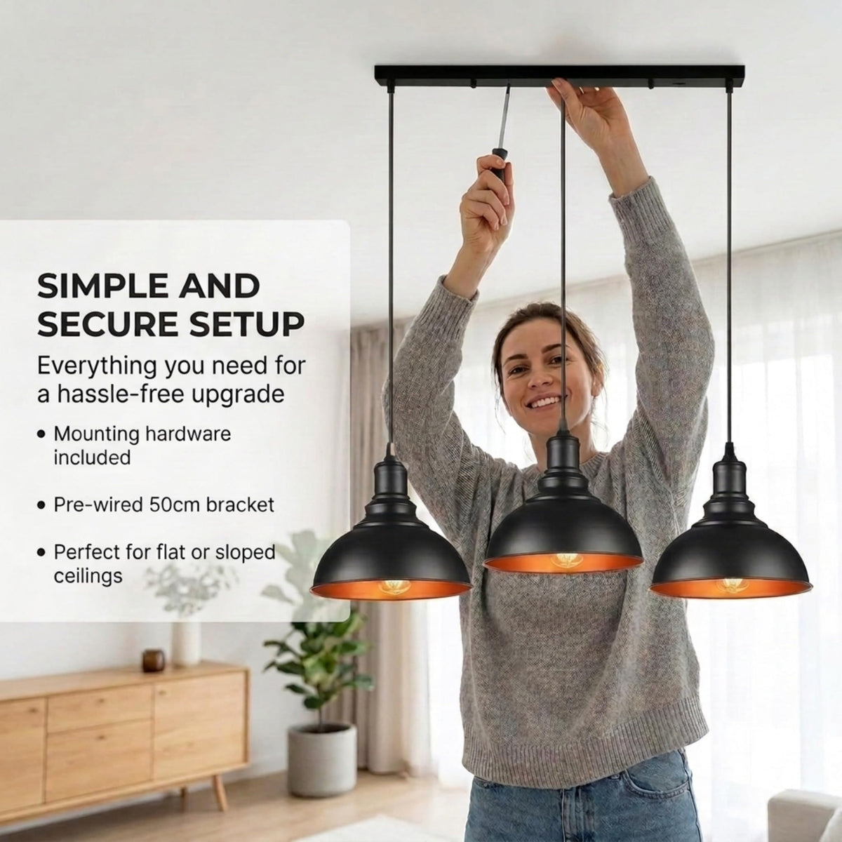 3 Way Pendant Light~4060