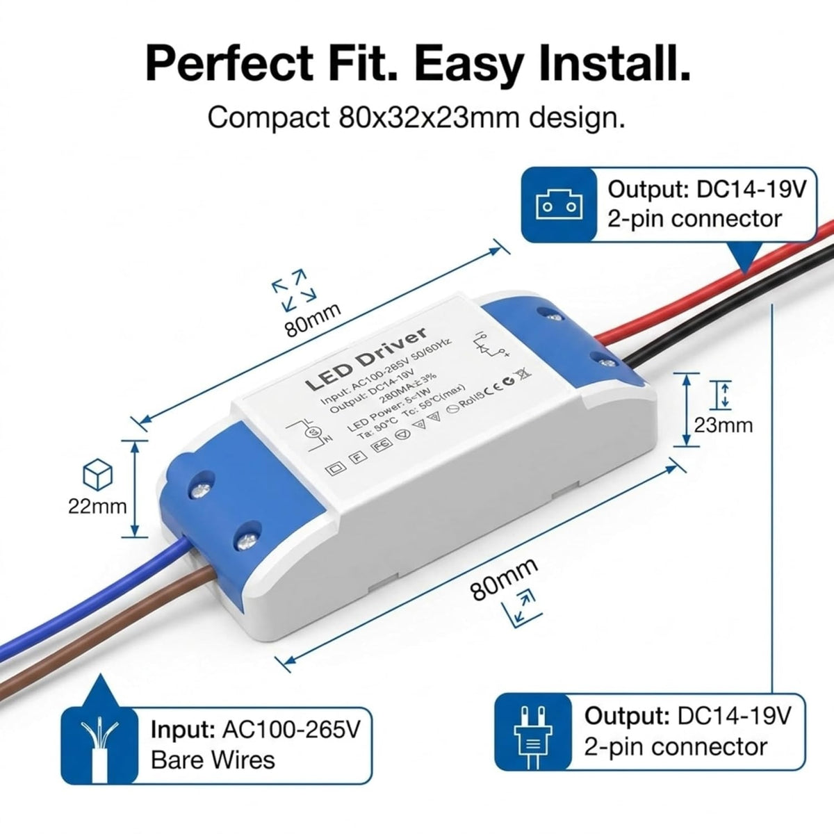 LED Driver Constant Current Driver 3W- 24W~4035