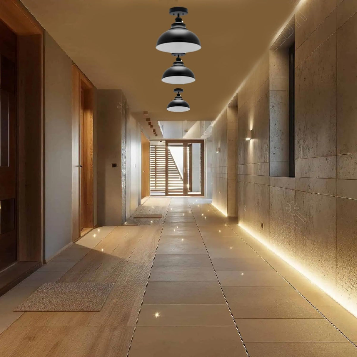 Industrial Modern Semi Flush Mount Ceiling Light~4064