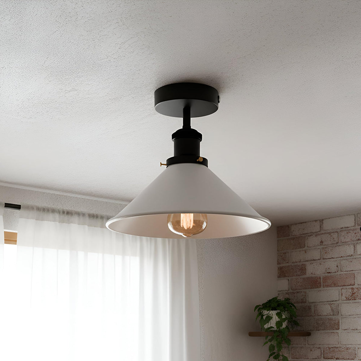 e27 bulb ceiling fitting semi