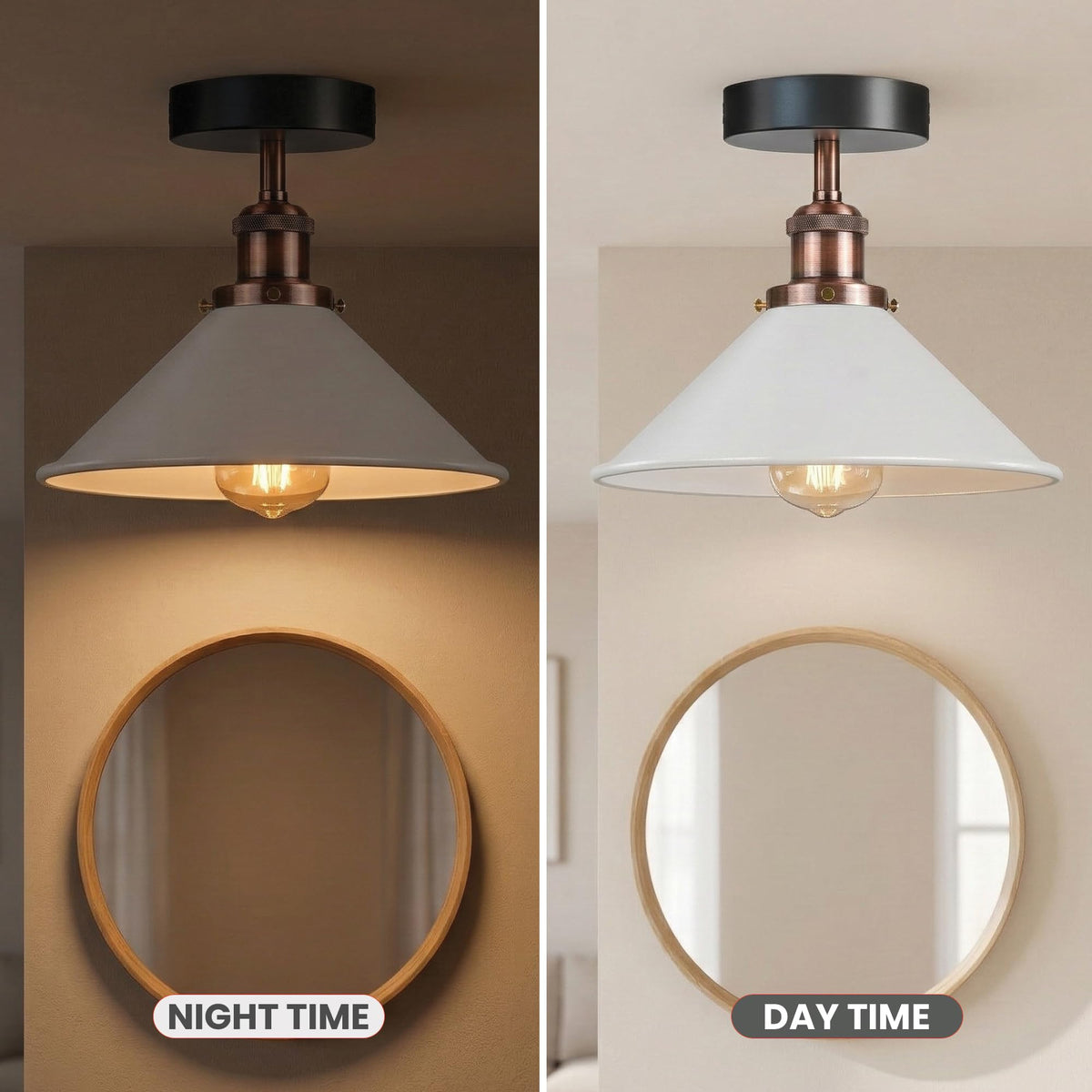 industrial metal ceiling shade