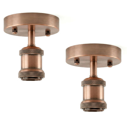 2 Pack Vintage Fully Earth Ceiling Light Flush Mount E27 Lamp~4083