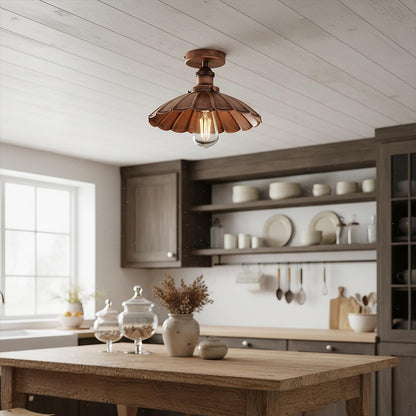 Vintage semi flush light E27 ceiling light