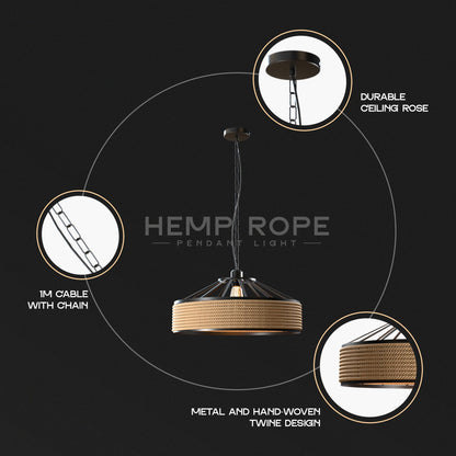 jute ceiling hanging light
