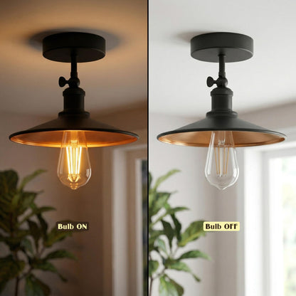 Retro E27 Base Adjustable Metal Ceiling Light~4046