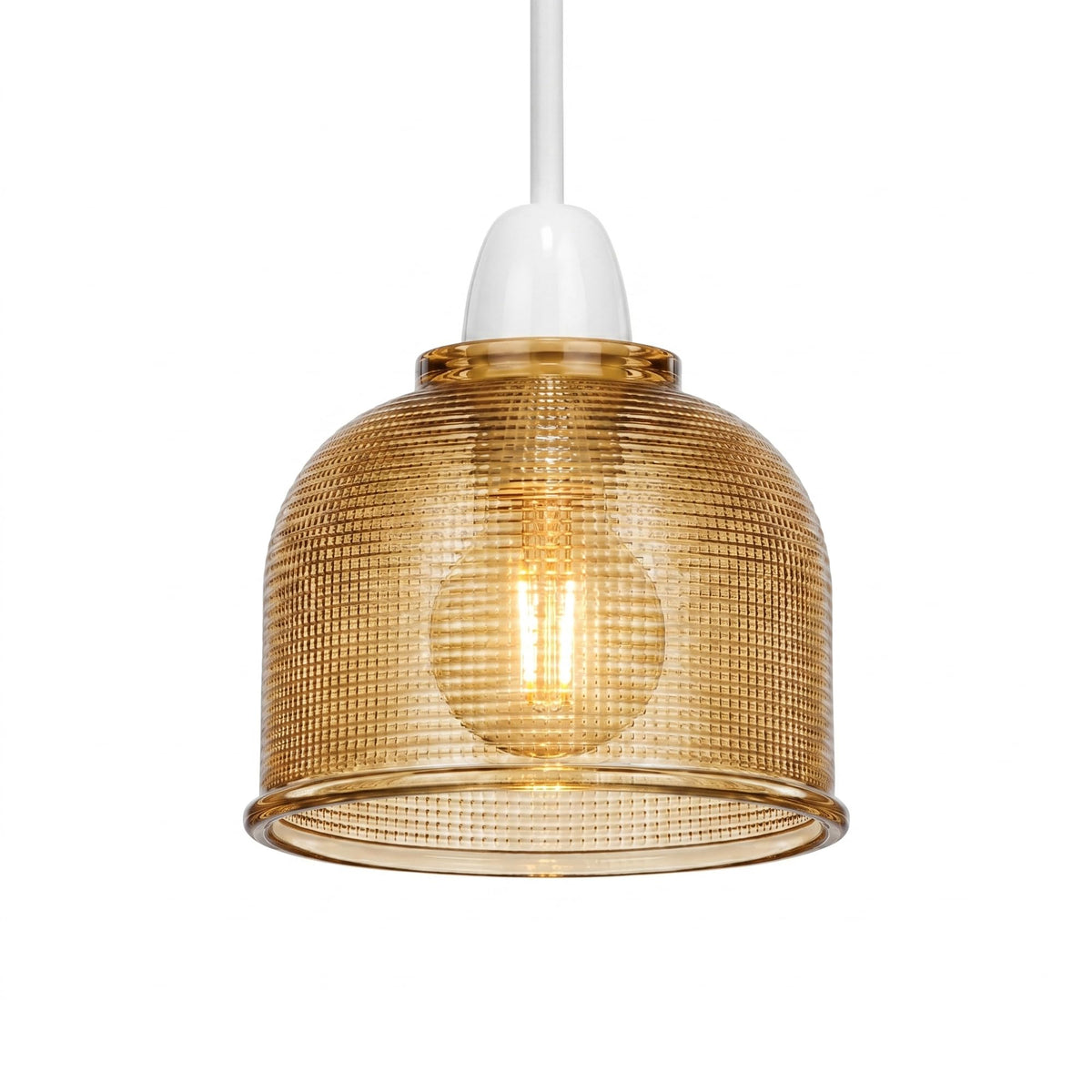 Amber Glass Lamp Shade Pendant Light Replacement~4081