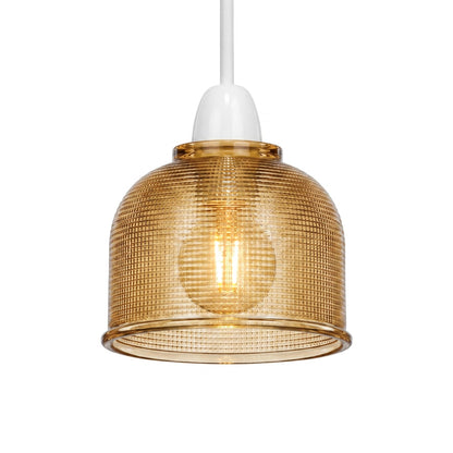 Amber Glass Lamp Shade Pendant Light Replacement~4081