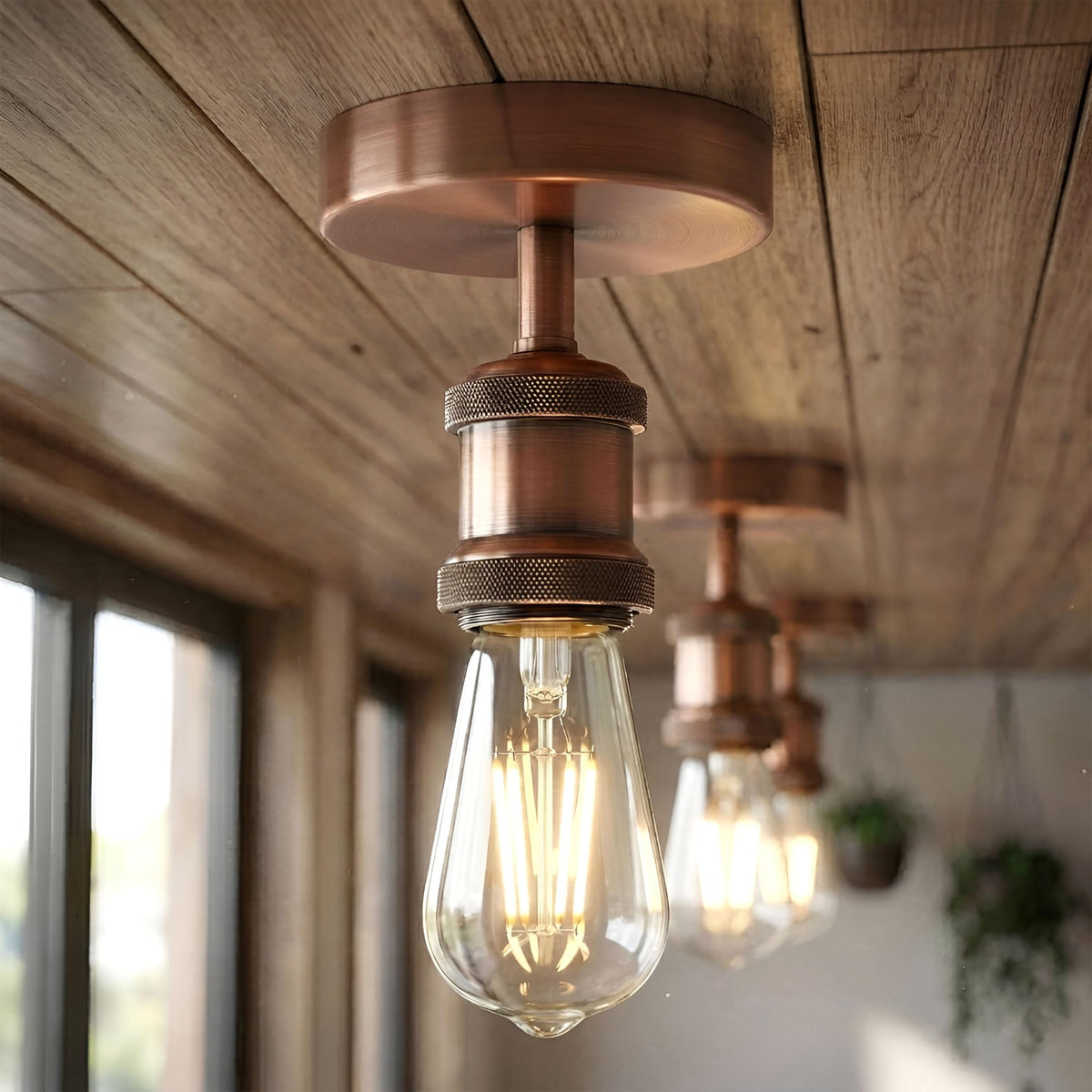 retro flush ceiling lamp table