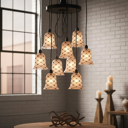 modern glass lamp shade ribbed