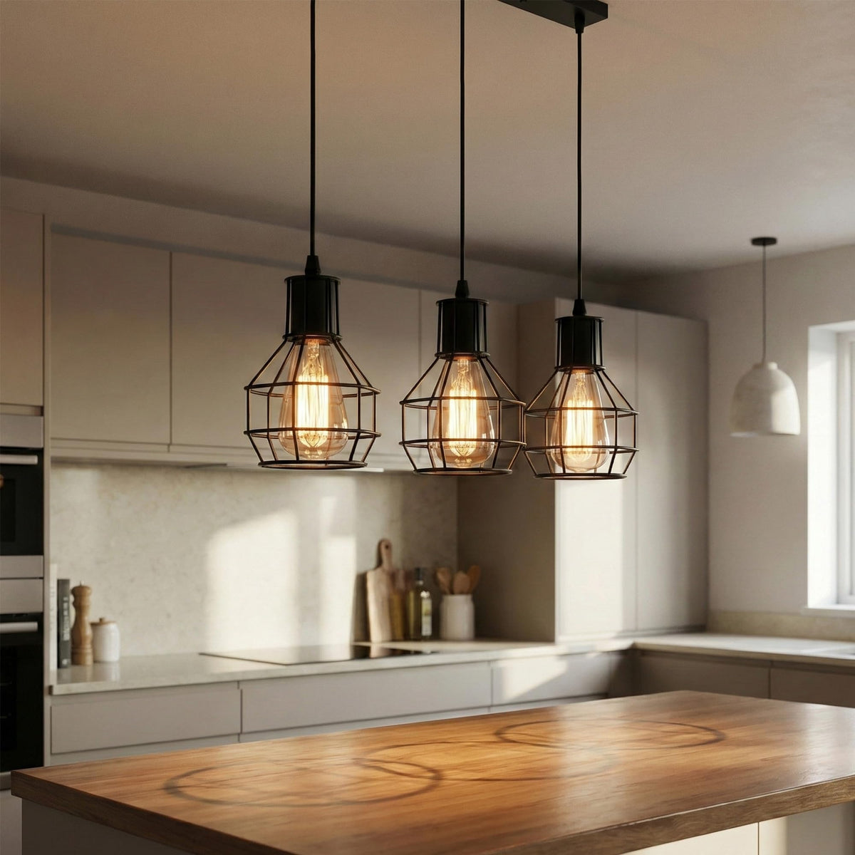 cage light pendant black livin
