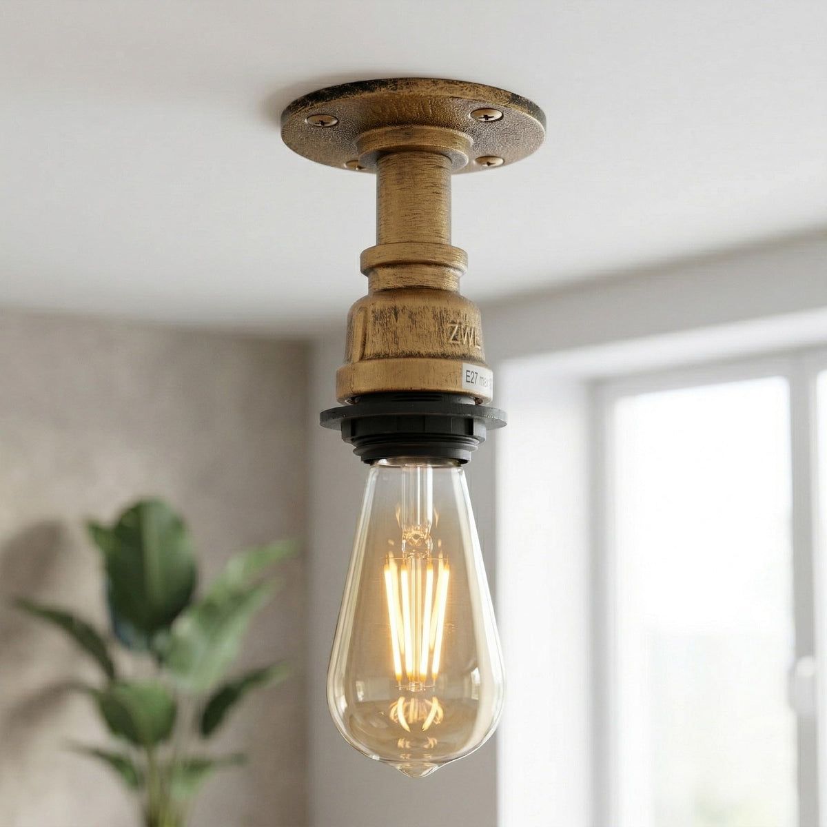 clear glass fixture industrial