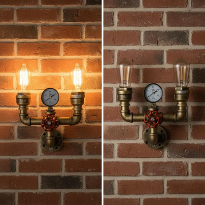 E27 socket pipe wall lamp