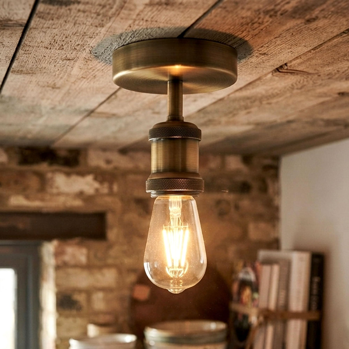 brass ceiling light fitting