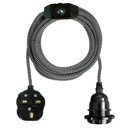 Industrial hanging 4m Plug in Pendant Light Fit~4065