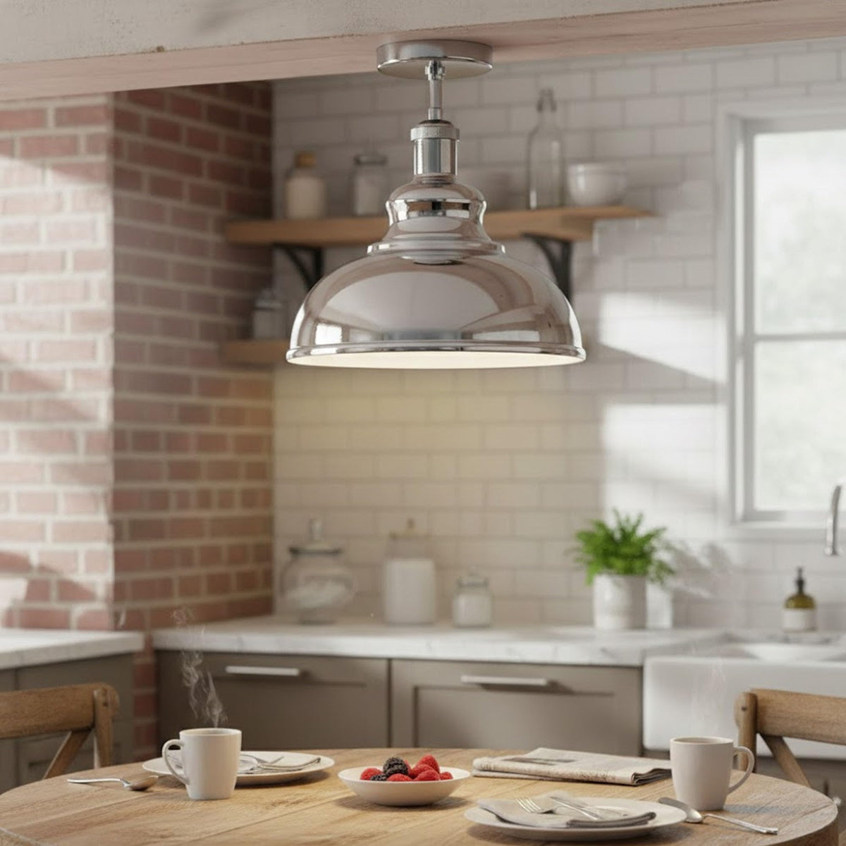 Industrial Modern Semi Flush Mount Ceiling Light~4064