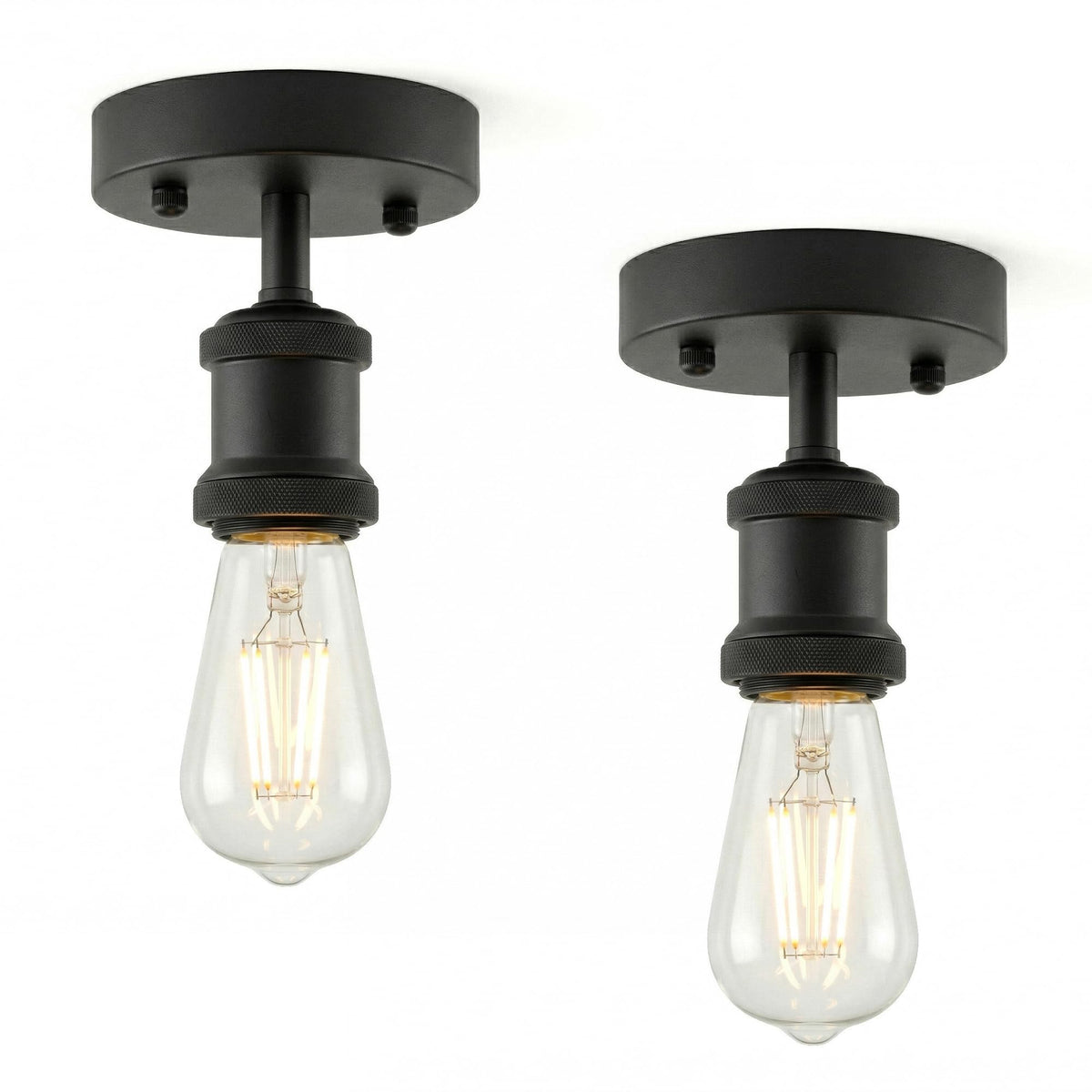 2 Pack Vintage Fully Earth Ceiling Light Flush Mount E27 Lamp~4083