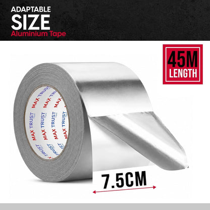 Aluminium Foil Insulation 75mm x 45m Silver Tape ~4072