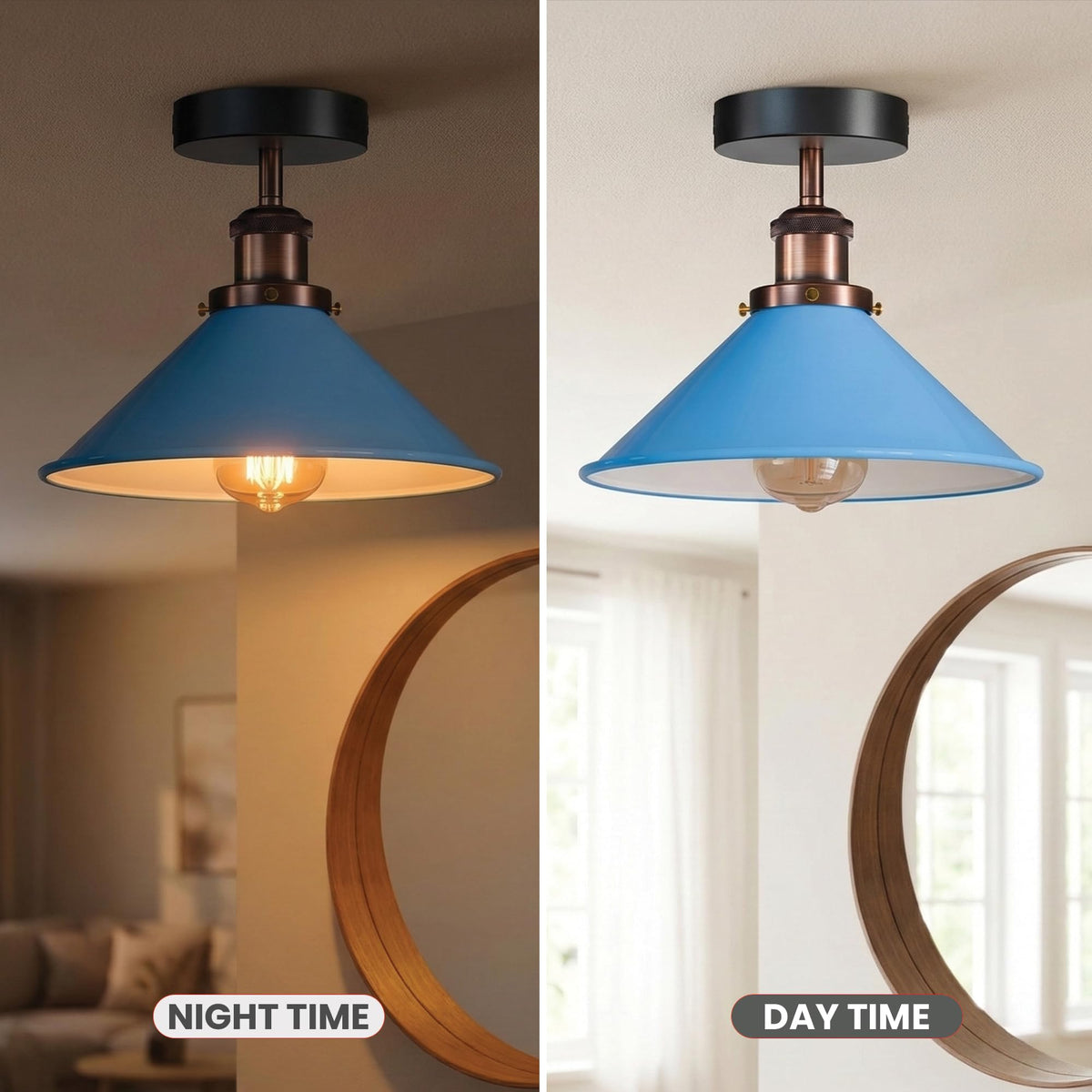 chrome ceiling light shade