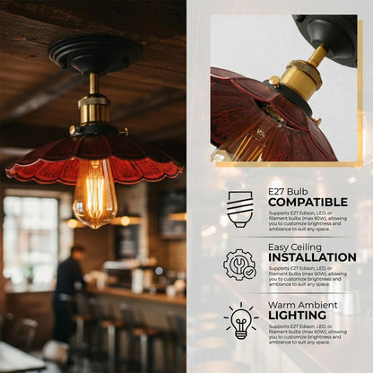 Industrial Semi Flush Mount E27 Ceiling mount Fitting~4039