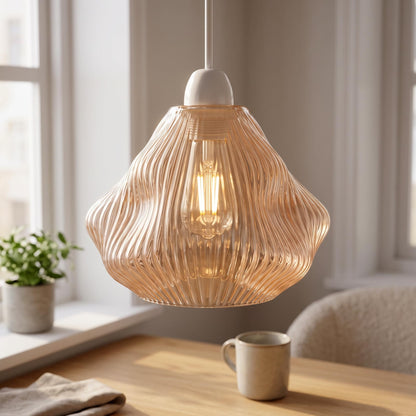 Amber Glass Lamp Shade Pendant Light Replacement~4081