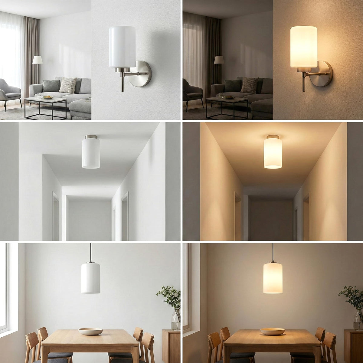2Pack Glass Lamp Shade E27 Easy Fit Ceiling Pendant~4111