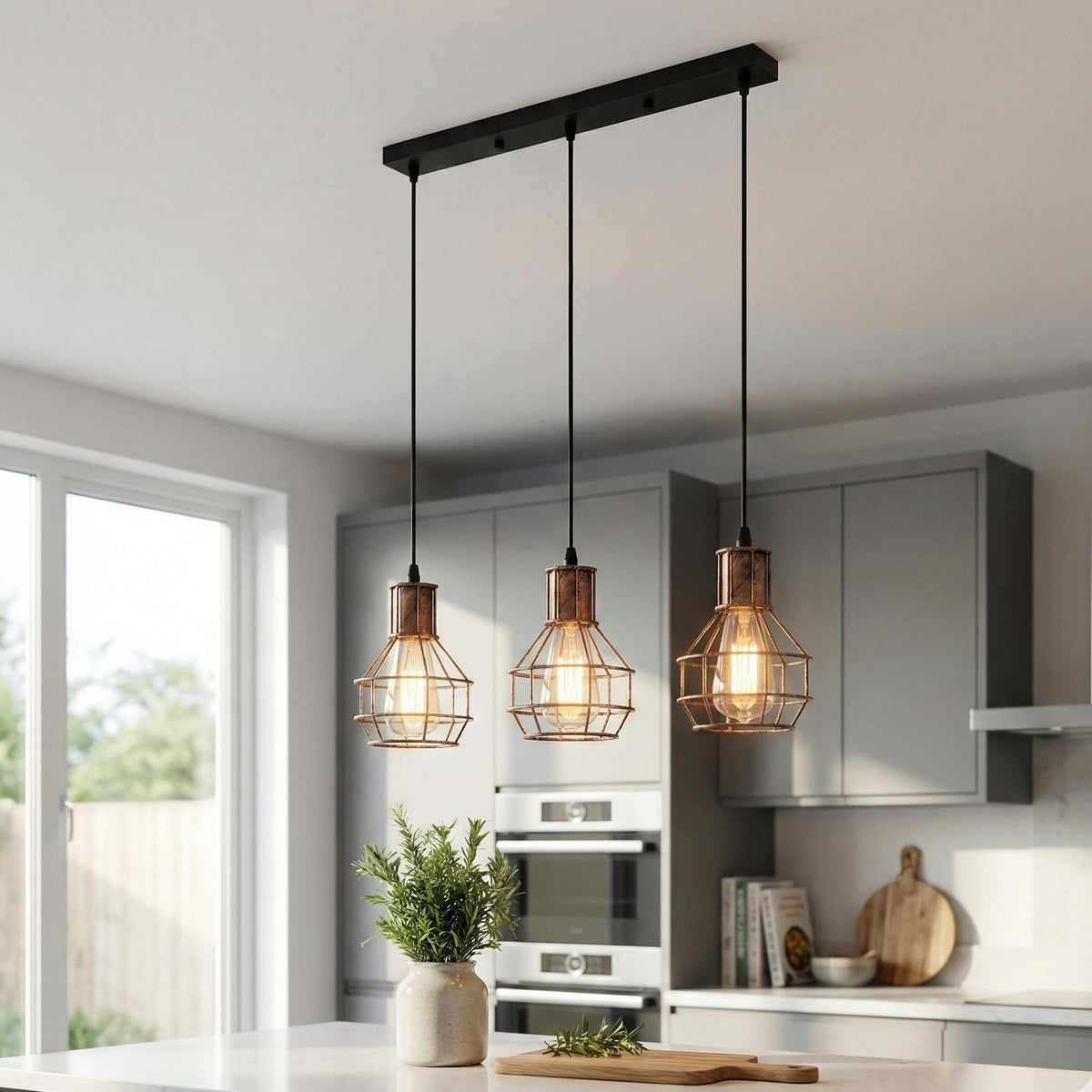 black shade lampshade ceiling