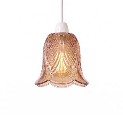 Amber Glass Lamp Shade Pendant Light Replacement~4081