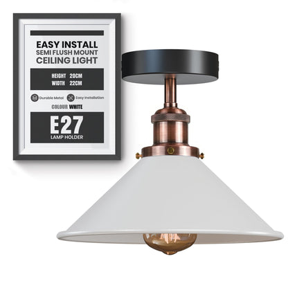 industrial metal ceiling shade