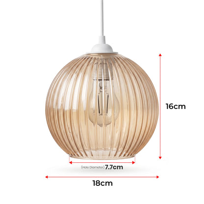 Amber Glass Lamp Shade Pendant Light Replacement~4081