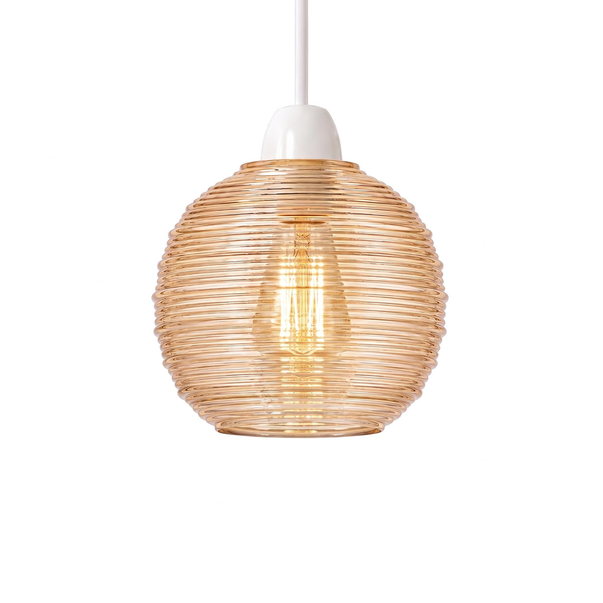 Amber Glass Lamp Shade Pendant Light Replacement~4081