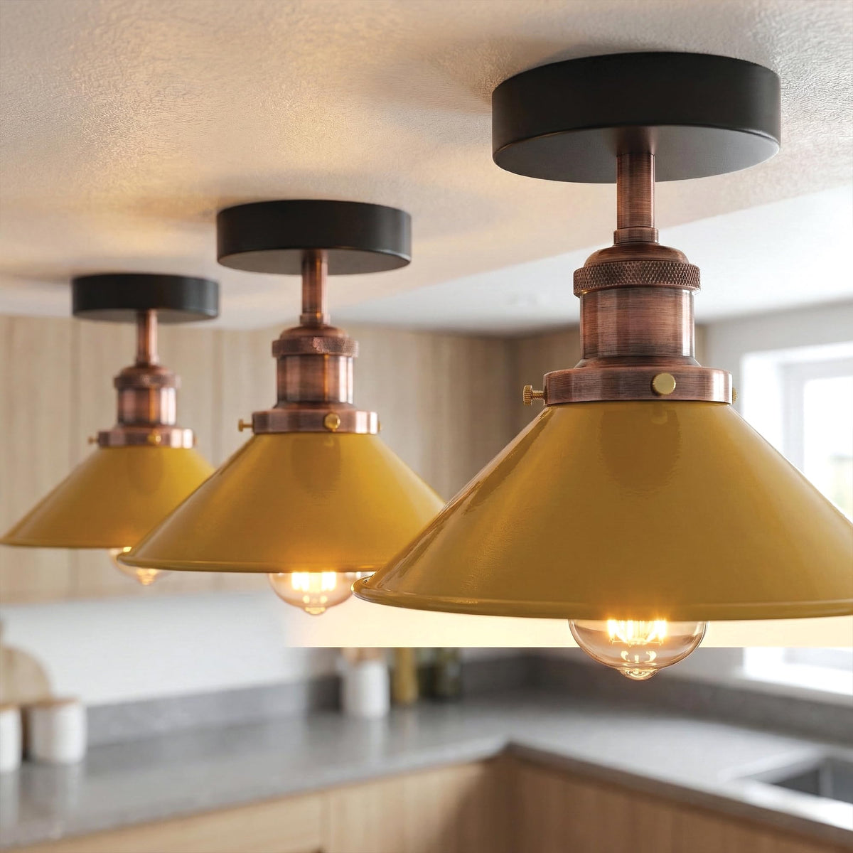 raffia shade ceiling light