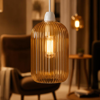 Amber Glass Lamp Shade Pendant Light Replacement~4081