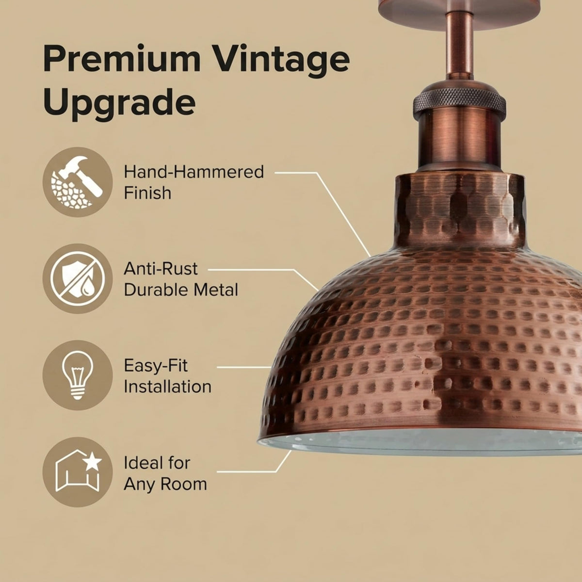 Industrial Modern Semi Flush Mount Ceiling Light~4064