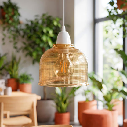 Amber Glass Lamp Shade Pendant Light Replacement~4081