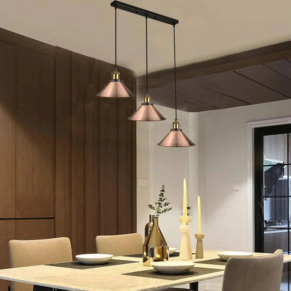 Industrial 3 Head E27 Ceiling Fitting Hanging Pendant Light 
