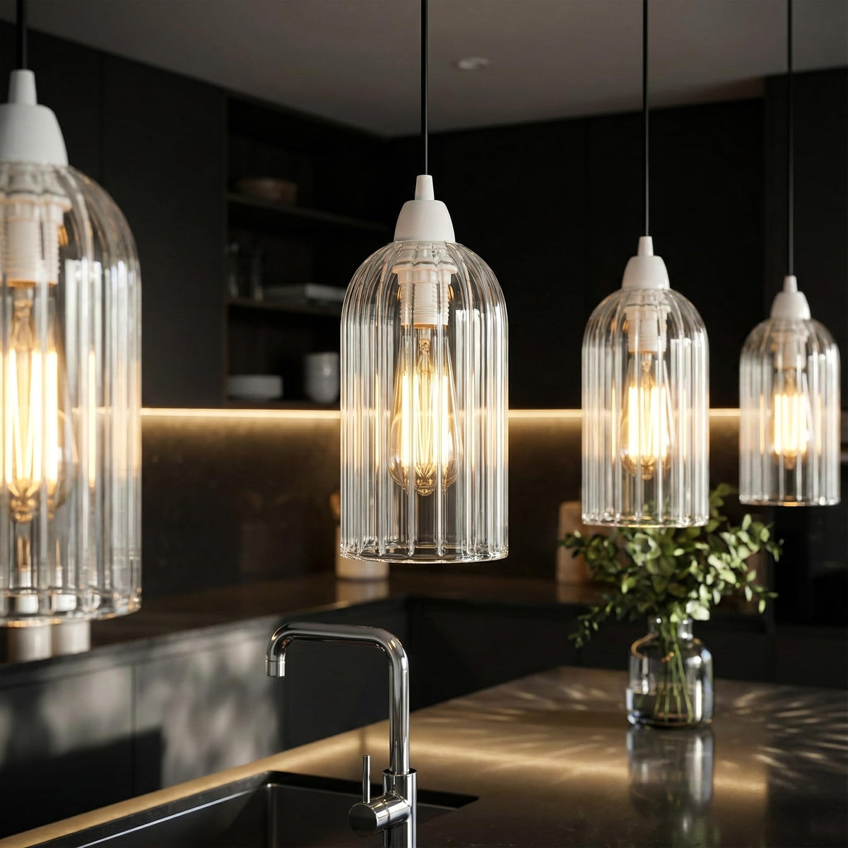 2Pack Glass Lamp Shade E27 Easy Fit Ceiling Pendant~4111