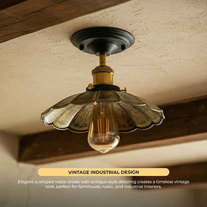 Industrial Semi Flush Mount E27 Ceiling mount Fitting~4039