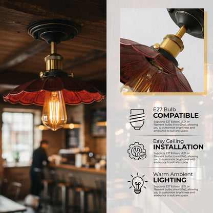 22cm umbrella Lampshade Pendant Lighting for Farmhouse Porch Kitchen Bathroom~4077