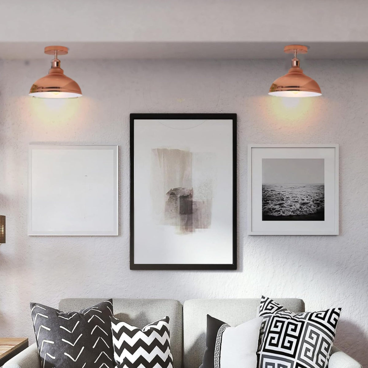 Industrial Modern Semi Flush Mount Ceiling Light~4064