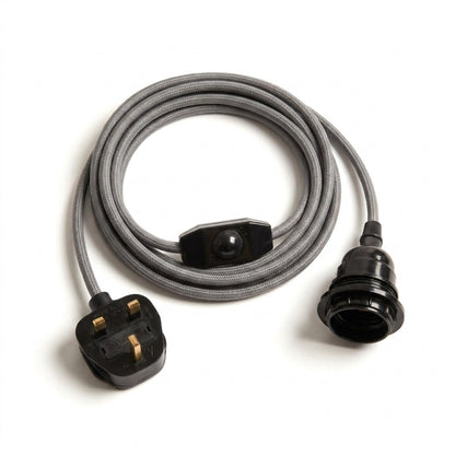2m Plug in Pendant Light Fabric Cable  E27 Socket~4101