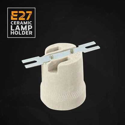 E27 Bulb Holder Edison Screw White Ceramic Porcelain Lamp holder