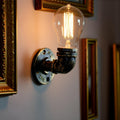 Vintage Industrial Water Pipe Wall Light Steampunk Metal Sconce~2360
