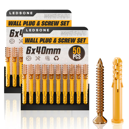 m8 wall plugs and screws set