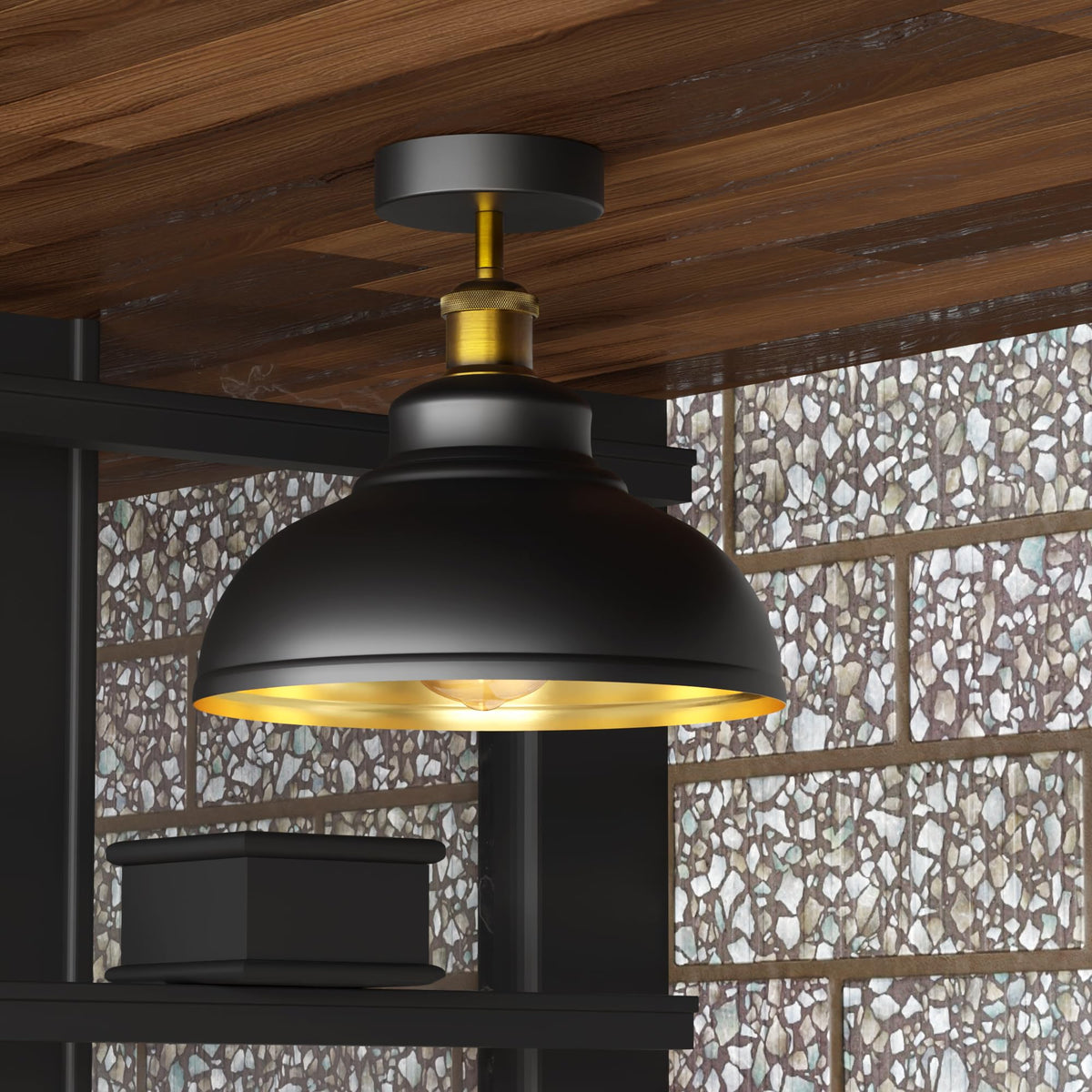 Industrial Modern Semi Flush Mount Ceiling Light~4064