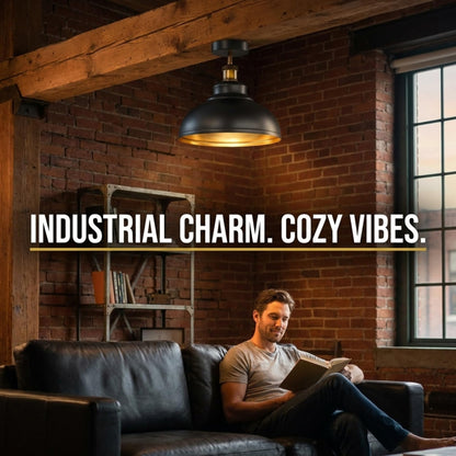 Industrial Modern Semi Flush Mount Ceiling Light~4064
