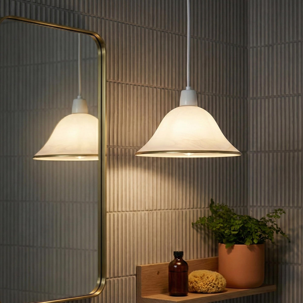 pendant glass lampshade lamp
