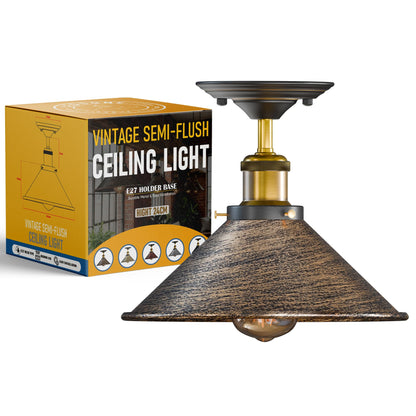 brushed copper semi flush ceil