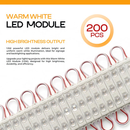 200pcs Injection LED Module for Signs 1.5W DC12V~4105