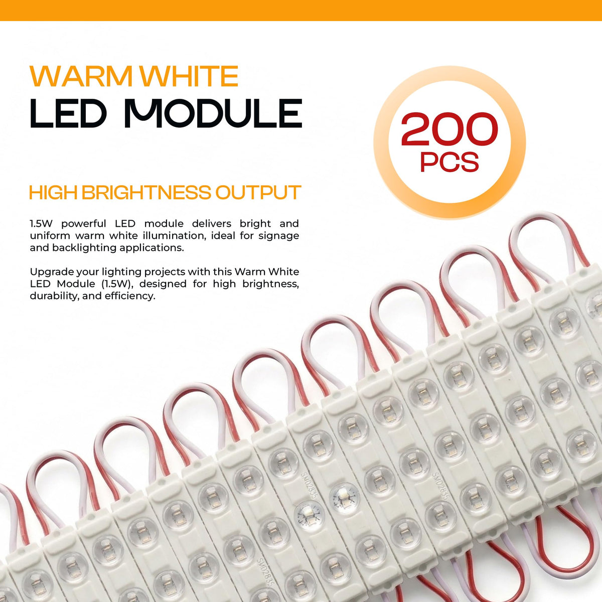100pcs Injection LED Module for Signs 1.5W DC12V~4104